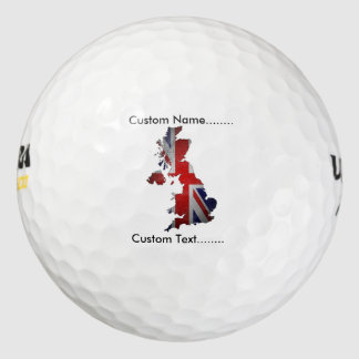 Balles De Golf Carte Union Jack Forms du Royaume-Uni sur une ball