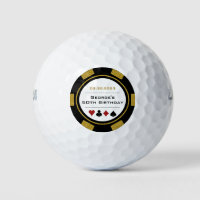 Casino Poker Chip en or noir et blanc Anniversaire