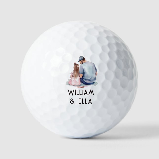 Balles De Golf Caution père et fille (7) (Recto)