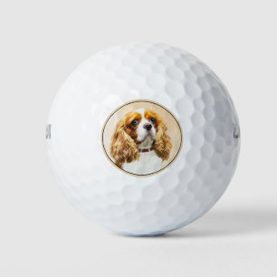 Balles De Golf Cavalier King Charles Spaniel Peinture originale