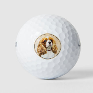 Balles De Golf Cavalier King Charles Spaniel Peinture originale