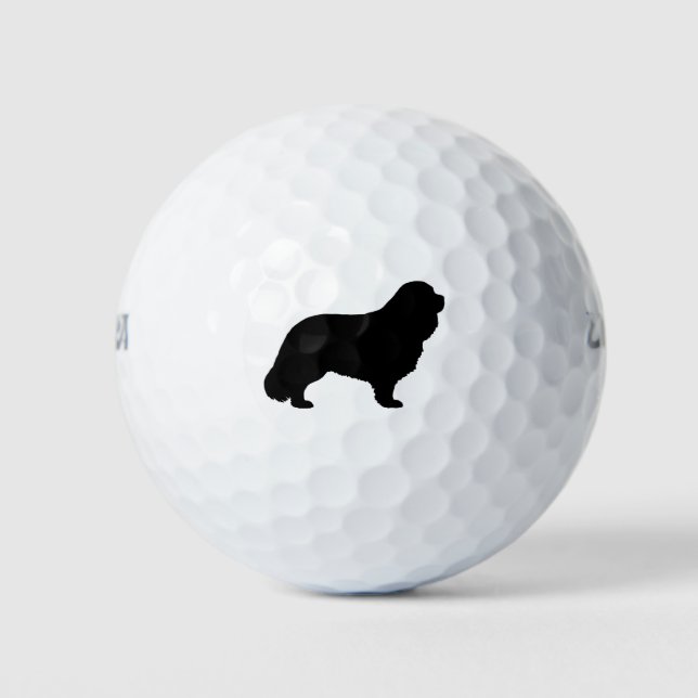 Balles De Golf Cavalier King Charles Spaniel Silhouette (Devant)