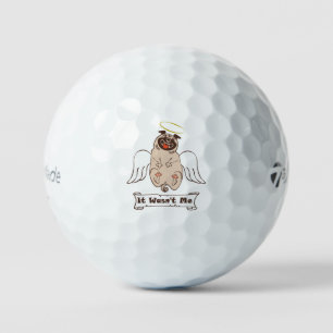 Balles De Golf Ce n'était pas moi ange pug citation drôle