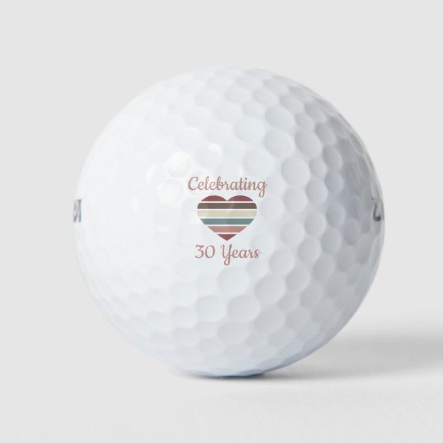Balles De Golf Célébration de 30 ans de mariage (Devant)