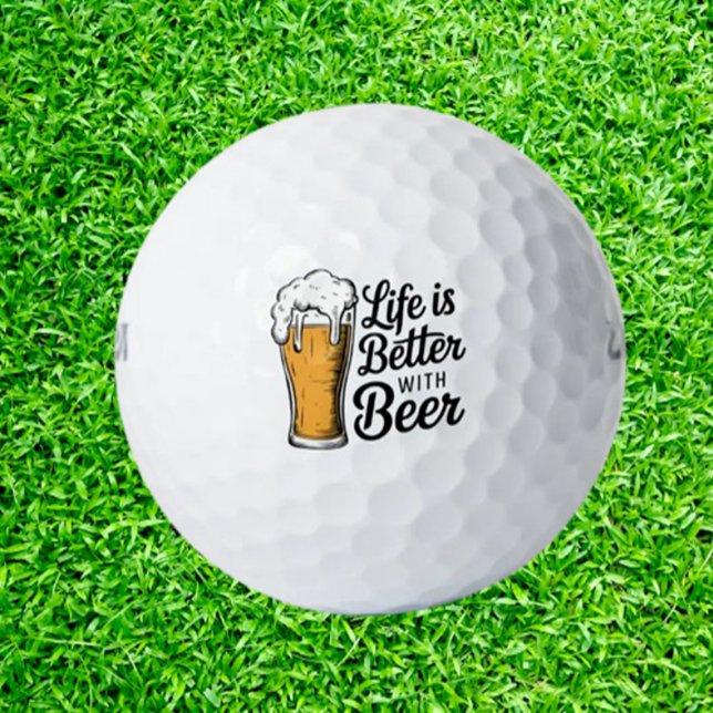 Balles De Golf Célébration de la Bière (Celebrate dad's love for golf and beer with our funny designs! )