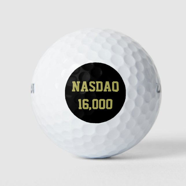 Balles De Golf Célébration du marché Stock NASDAQ 16000 (Devant)