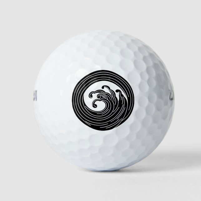 Balles De Golf Cercle d'onde en forme de tourbillon (Devant)