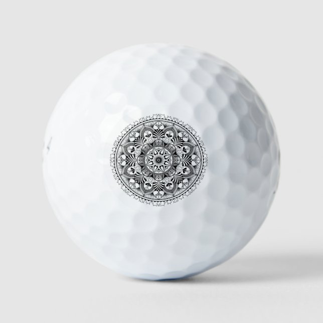 Balles De Golf Cercle Mandala (Devant)