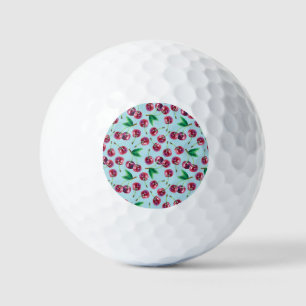 Balles De Golf Cerises d'aquarelle modernes : Motif de baies jute