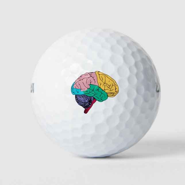 Balles De Golf Cerveau coloré (Devant)
