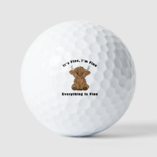 Balles De Golf C'est Bien Je vais Bien Tout Va Bien Vache des Hig