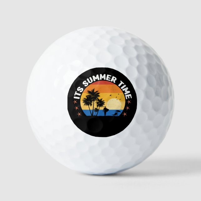 Balles De Golf C'est la conception de coucher de soleil tropical  (Recto)