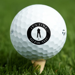 Balles De Golf C'est temps de Par-Tee  Monogramme drôle pour lui