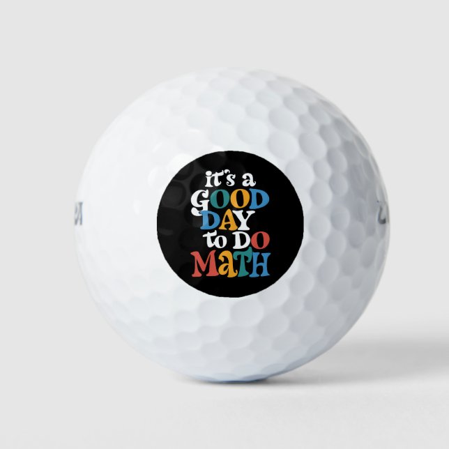 Balles De Golf C'est un bon jour pour faire des maths Professeur  (Devant)