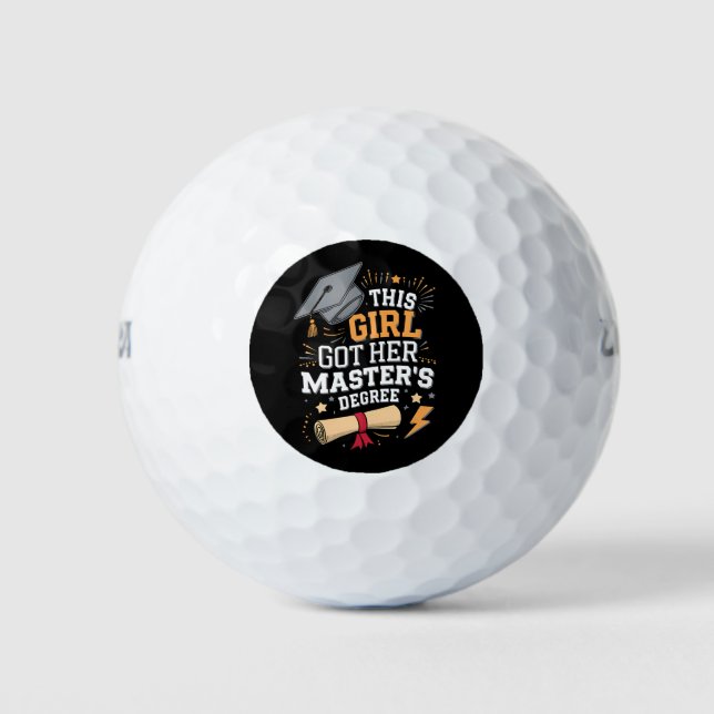 Balles De Golf Cette fille a obtenu son diplôme de master (Devant)