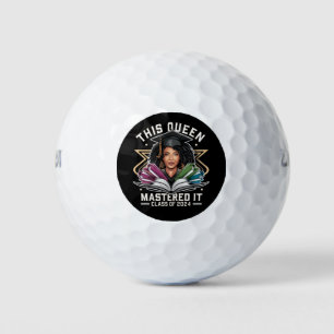 Balles De Golf Cette reine l'a maîtrisée Classe de 2024 Graduatio