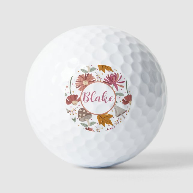 Balles De Golf Champignons et fleurs Dames (Recto)