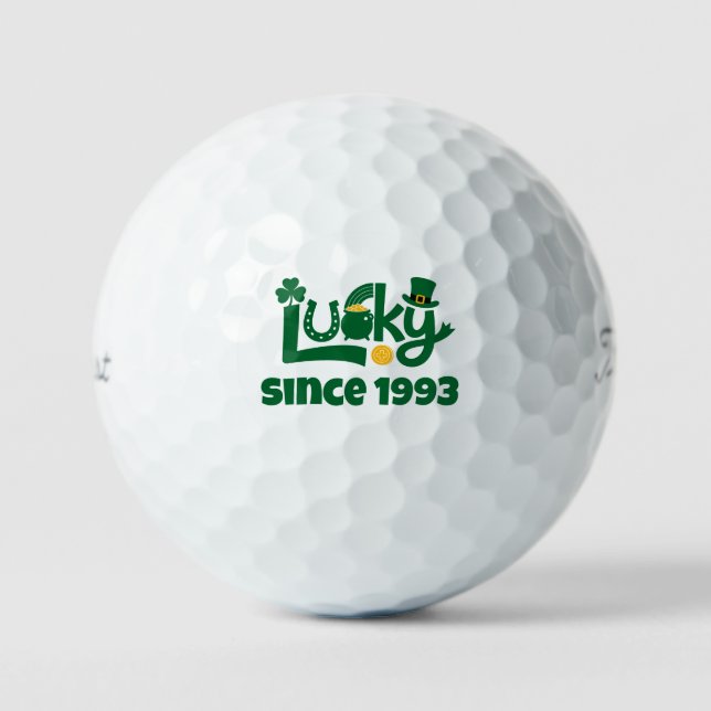 Balles De Golf Chanceux depuis l'année (Recto)