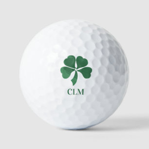 Balles De Golf Chanceux Tiré Monogramme Irlandais Quatre Clochons