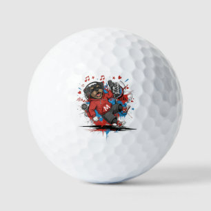 Balles De Golf Chanteur de rock star Affenpinscher Art musical de
