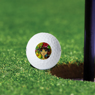 Balles De Golf Chapeau de fleurs Bouquet de Fille Vintage