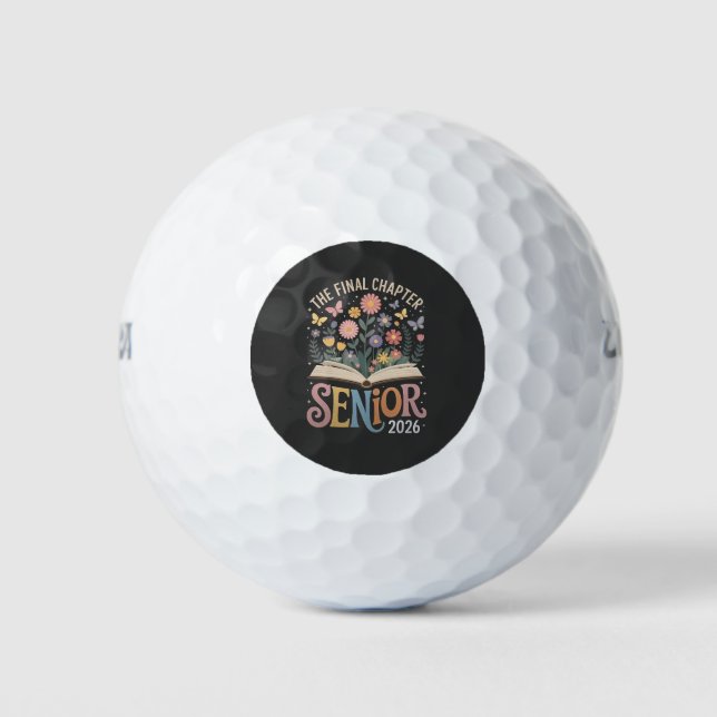 Balles De Golf Chapitre Final Fleur de graduation senior 2026 (Devant)