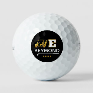 Balles De Golf Chariot de golf en or - Marque initiale E personna