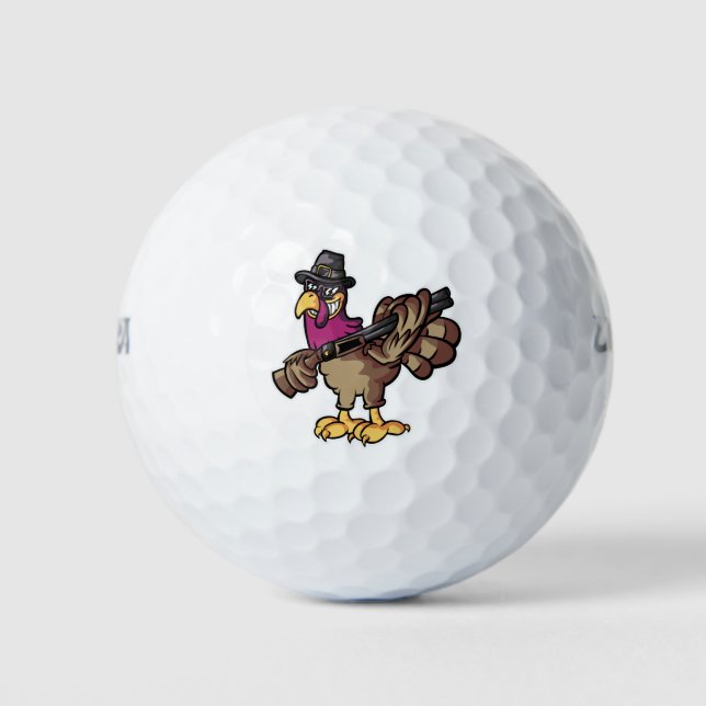 Balles De Golf Chasse à la dinde de Thanksgiving (Devant)