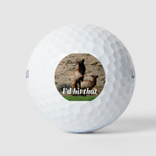 Balles De Golf Chasseur de wapitis Boules d'or Je frapperais ça