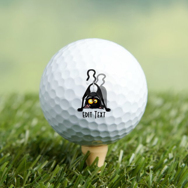 Balles De Golf Chat à l'envers Personnage de dessin animé drôle (T-shirt Insitu)