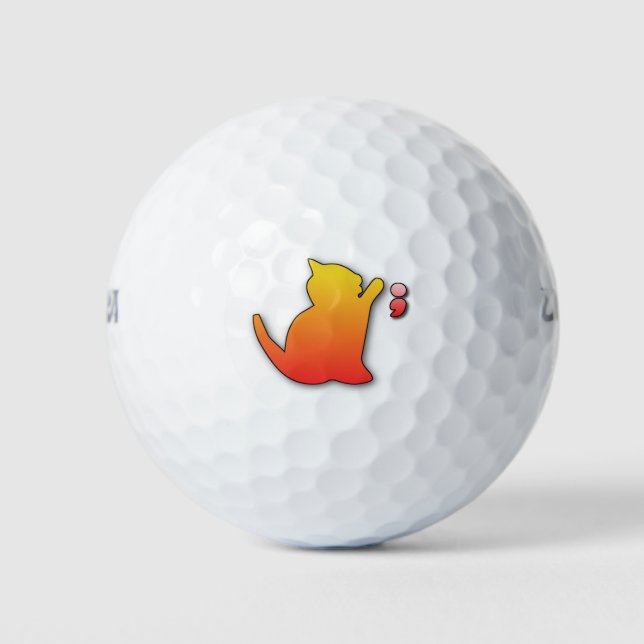 Balles De Golf chat amusant (Devant)