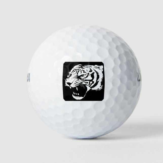 Balles De Golf Chat animal trouvé Jungle Tiger noir Chat (Devant)