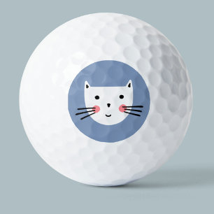 Balles De Golf Chat blanc mignon
