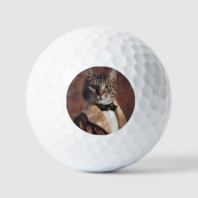 Balles De Golf Chat dans la veste à fumer (Recto)