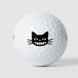 Balles De Golf Chat de sourire avec de longs favoris