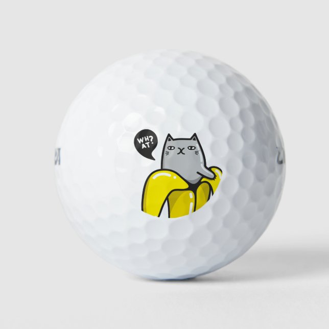 Balles De Golf Chat en banane (Devant)