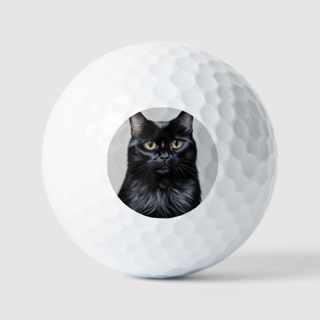 Balles De Golf Chat noir (Recto)