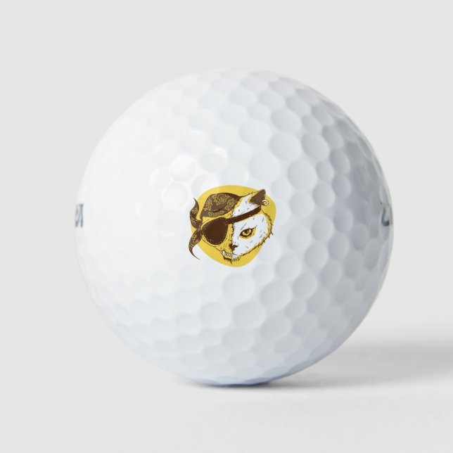 Balles De Golf Chat pirate (Devant)