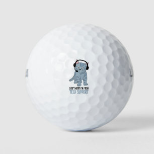 Balles De Golf Chat souriant amusant soutien technique épique Sar
