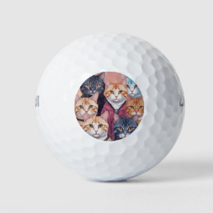 Balles De Golf Chats mignons dans une variété de couleurs, Univer