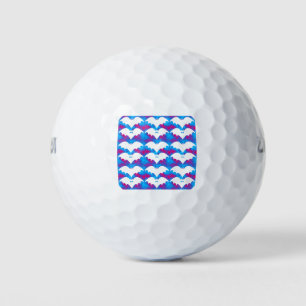 Balles De Golf Chauve-souris et vaches Bleu rose