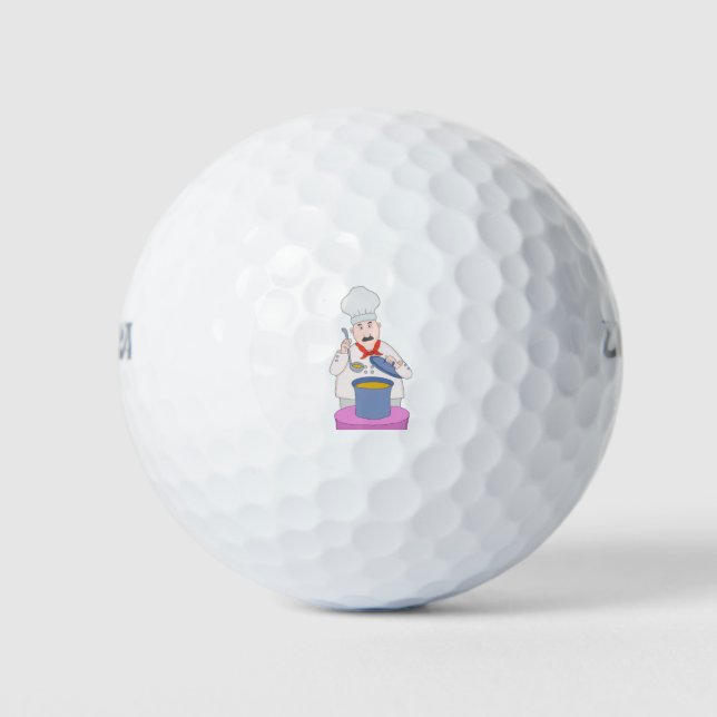 Balles De Golf Chef Mustachioé (Devant)