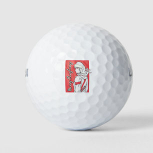 Balles De Golf Chemise de Noël Anime, Fille avec Chapeau de Noël