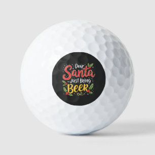 Balles De Golf Cher Père Noël, Apportez Juste de la Bière Père No