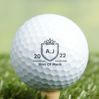 Balles De Golf Chéri Monogramme Initial Nom Année Homme de Mérite