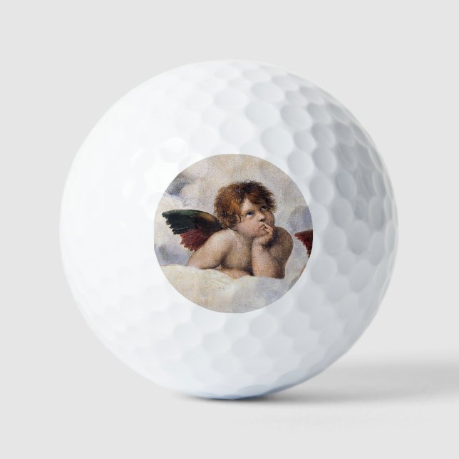 Balles De Golf Chérubins, anges ailés peinture de Raffael  (Recto)