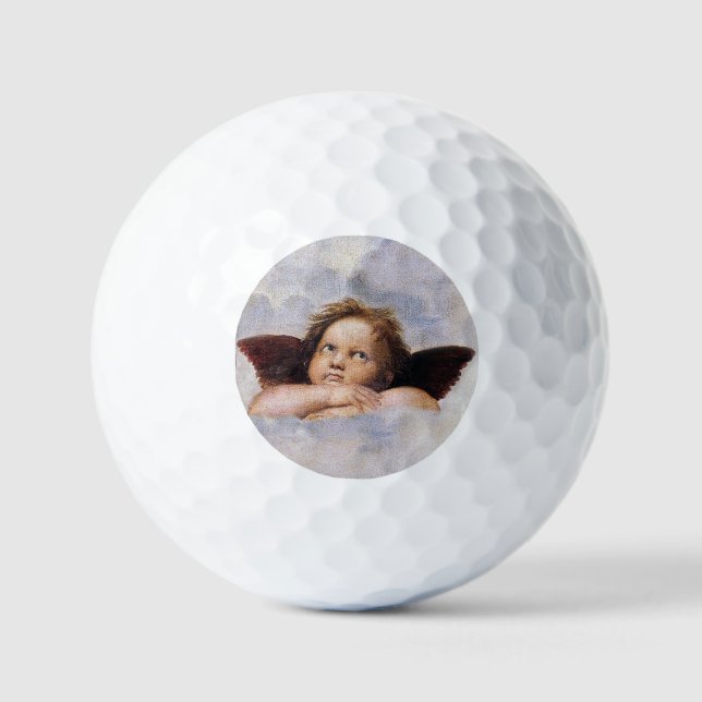 Balles De Golf Chérubins, anges ailés peinture de Raffael  (Recto)