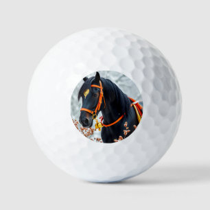 Balles De Golf Cheval châtaignier noir élégant