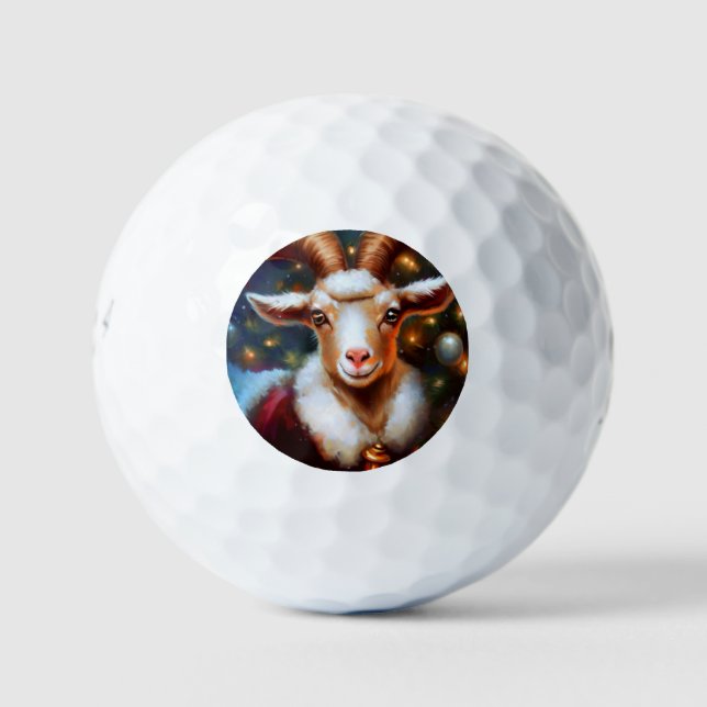 Balles De Golf Chèvre de Noël (4) (Devant)