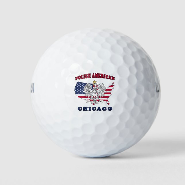 Balles De Golf Chicago Illinois polonais (Devant)
